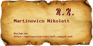 Martinovics Nikolett névjegykártya